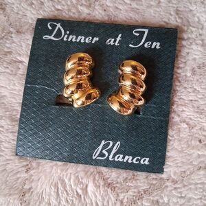 Dinner at Ten Gold Earrings